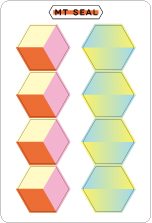 geometry hexagon W105mm×H175mm