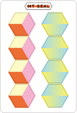 geometry hexagon W105mm×H175mm