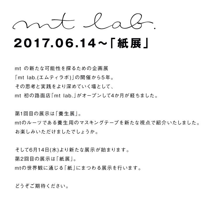 mt lab. 紙展