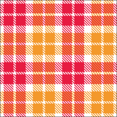 remake sheet square check orange × red