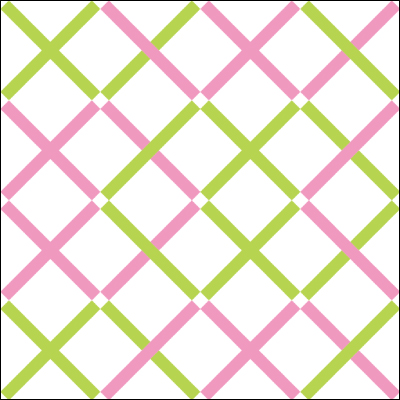 remake sheet square cross pink × yellow green