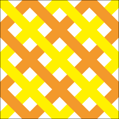 remake sheet square cross orange × yellow