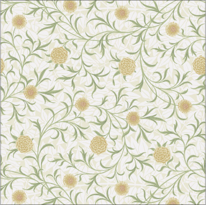 リメイクシートスクエアMorris&Co.Scroll and Flower
