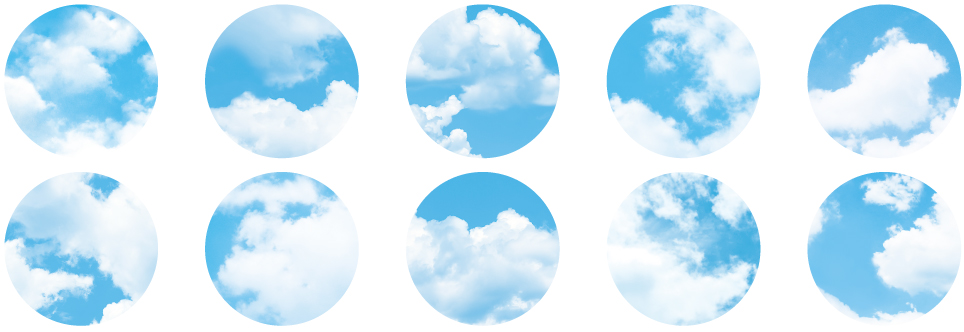 blue sky（Patterns differ by sheet）