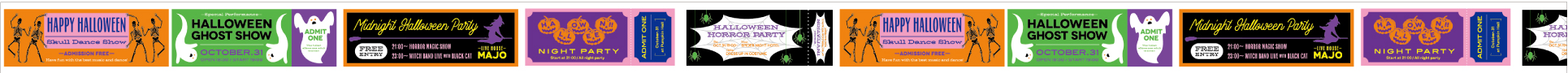 halloween tickets（15mm×7m）