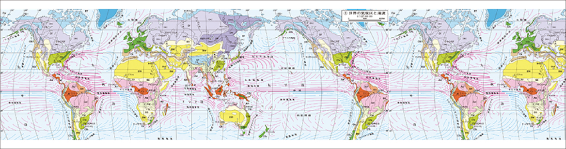 mt ex world climates and oceanic currents(25mm×7m)